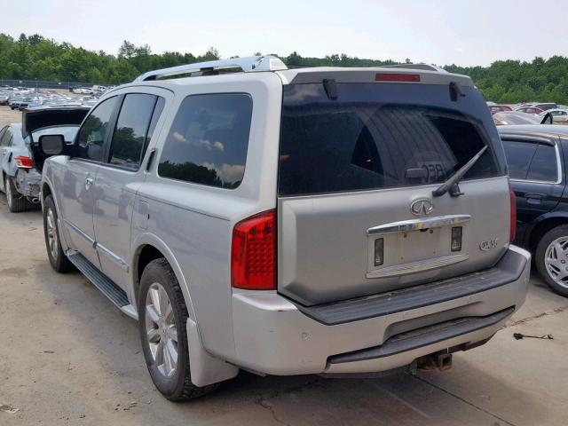 5N3AA08C78N906244 - 2008 INFINITI QX56 SILVER photo 3