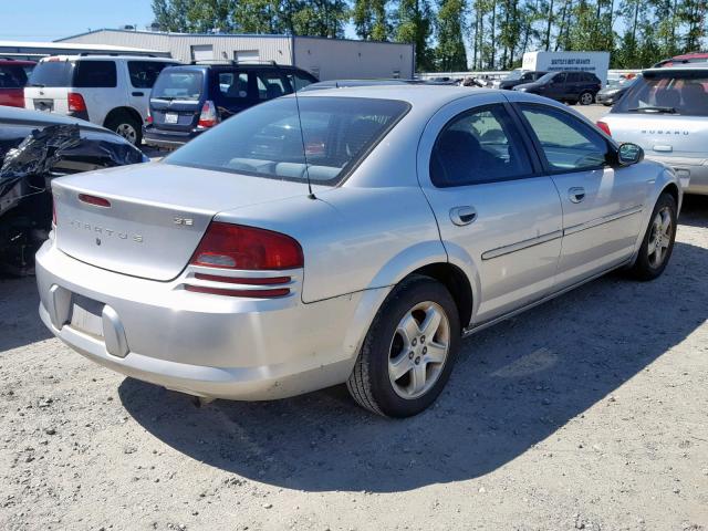 1B3EL46X12N313560 - 2002 DODGE STRATUS SE SILVER photo 4