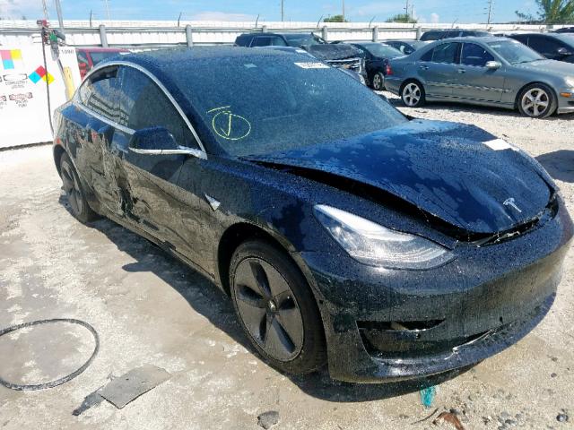 5YJ3E1EA6JF152485 - 2018 TESLA MODEL 3 BLACK photo 1