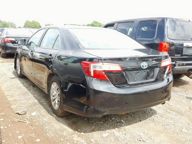 4T1BD1FK3EU141264 - 2014 TOYOTA CAMRY HYBR BLACK photo 3