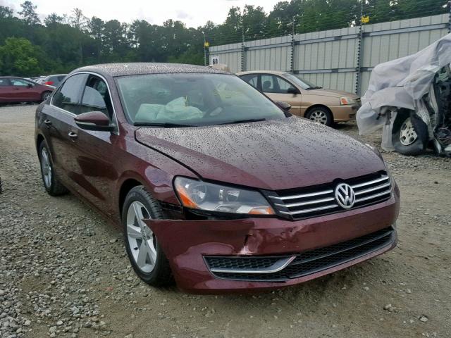 1VWBP7A36CC031047 - 2012 VOLKSWAGEN PASSAT SE BURGUNDY photo 1