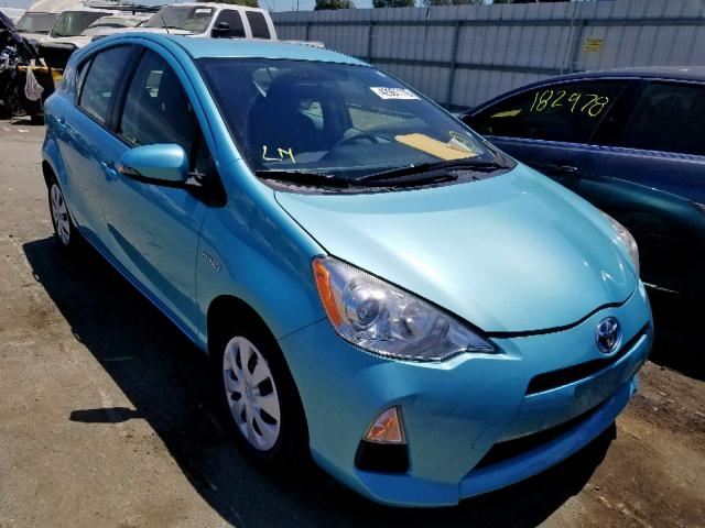 JTDKDTB36D1054666 - 2013 TOYOTA PRIUS C BLUE photo 1