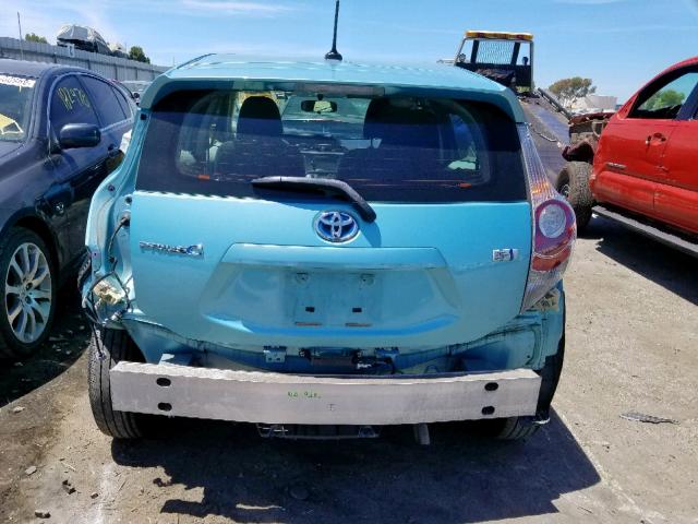 JTDKDTB36D1054666 - 2013 TOYOTA PRIUS C BLUE photo 9