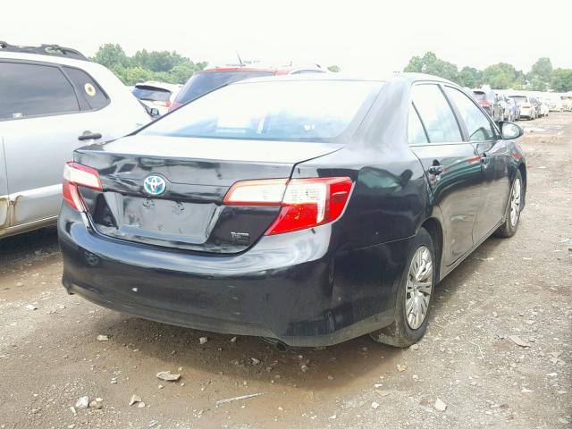 4T1BD1FK7EU138447 - 2014 TOYOTA CAMRY HYBR BLACK photo 4