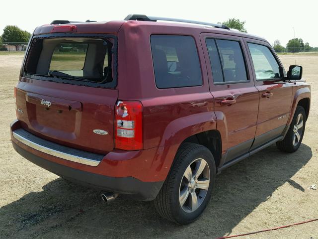 1C4NJRFB5GD814745 - 2016 JEEP PATRIOT LA RED photo 4