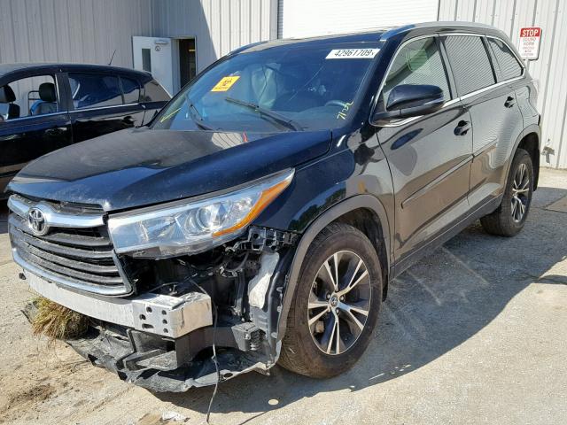 5TDJKRFH7GS306815 - 2016 TOYOTA HIGHLANDER BLACK photo 2