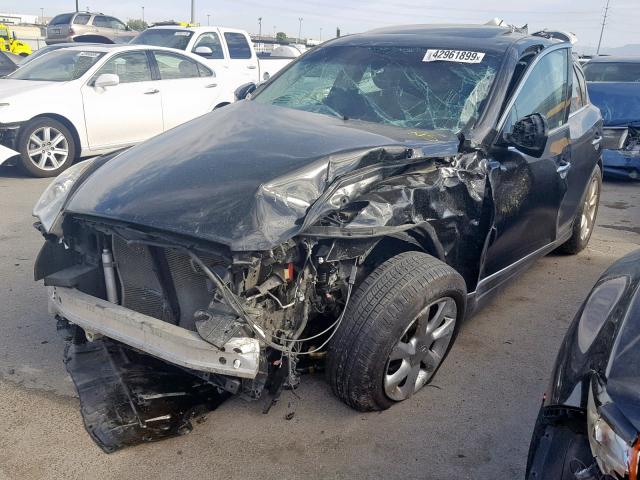 JNKAJ09F18M355609 - 2008 INFINITI EX35 BASE BLACK photo 2