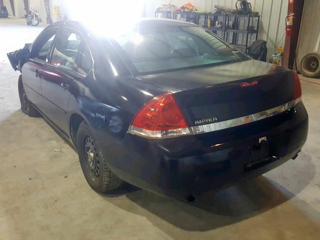 2G1WS581869385832 - 2006 CHEVROLET IMPALA POL BLACK photo 3