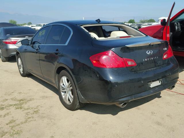 JN1CV6AR2BM410778 - 2011 INFINITI G37 BLACK photo 3