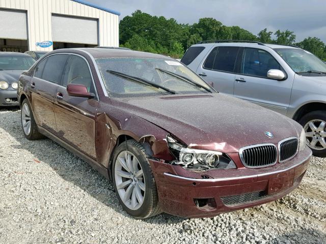 WBAHN83527DT67251 - 2007 BMW 750 BURGUNDY photo 1