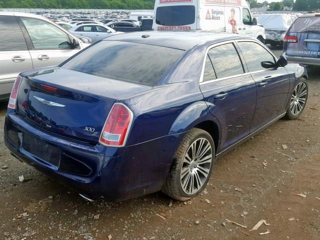 2C3CCABT0DH732720 - 2013 CHRYSLER 300 S BLUE photo 4