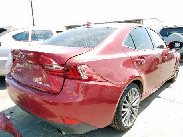 JTHBF1D23F5059837 - 2015 LEXUS IS 250 BURGUNDY photo 4