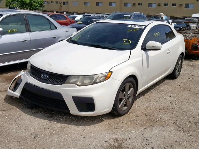 KNAFU6A25C5506865 - 2012 KIA FORTE EX WHITE photo 2