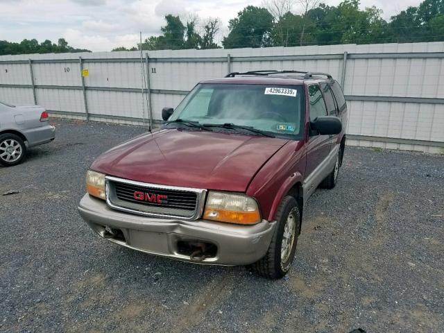 1GKDT13W6Y2398379 - 2000 GMC JIMMY / EN MAROON photo 2