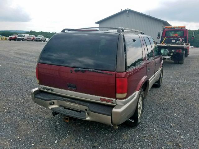 1GKDT13W6Y2398379 - 2000 GMC JIMMY / EN MAROON photo 4