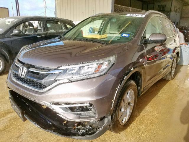 2HKRM3H76FH539278 - 2015 HONDA CR-V EXL GRAY photo 2