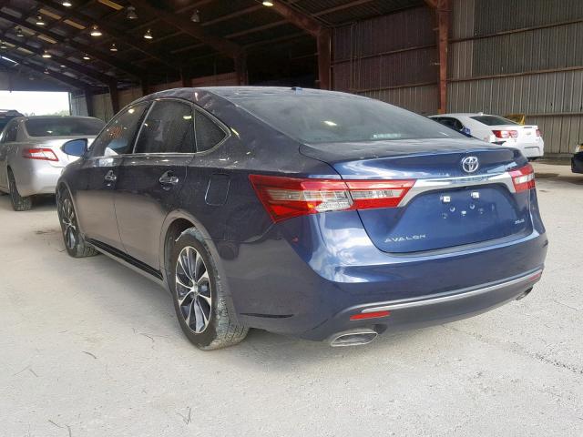 4T1BK1EB1HU245280 - 2017 TOYOTA AVALON XLE BLUE photo 3