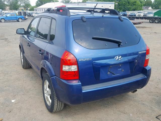 KM8JM12B76U355659 - 2006 HYUNDAI TUCSON GL BLUE photo 3