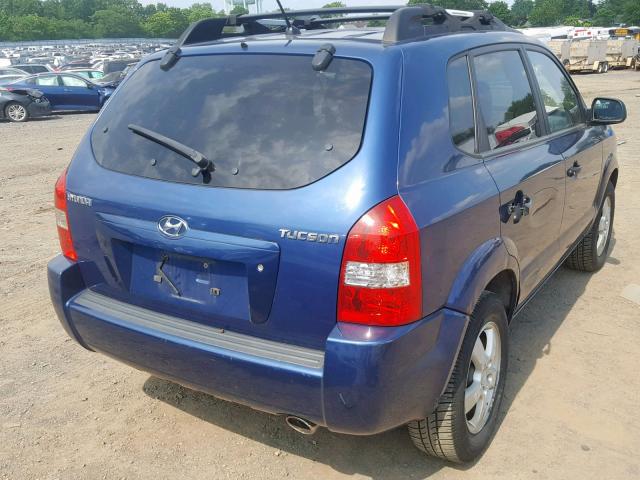 KM8JM12B76U355659 - 2006 HYUNDAI TUCSON GL BLUE photo 4