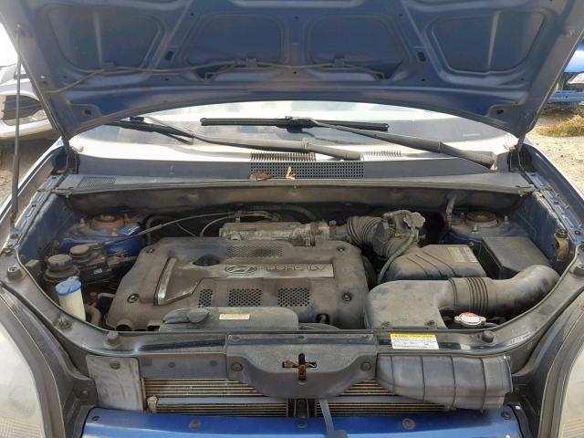 KM8JM12B76U355659 - 2006 HYUNDAI TUCSON GL BLUE photo 7