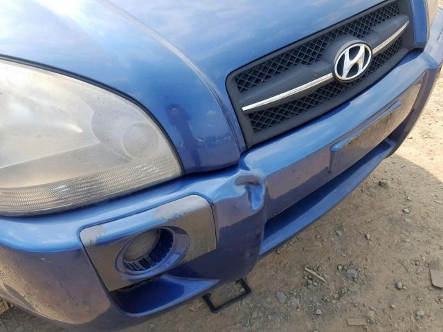 KM8JM12B76U355659 - 2006 HYUNDAI TUCSON GL BLUE photo 9