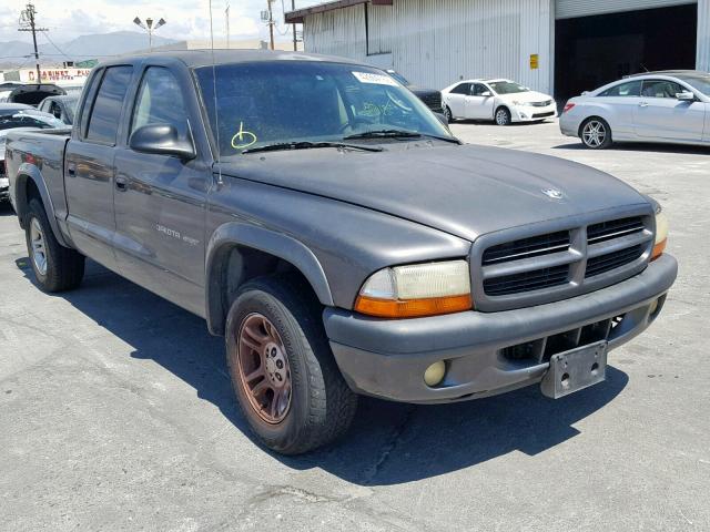 1B7HL38X52S613316 - 2002 DODGE DAKOTA QUA CHARCOAL photo 1