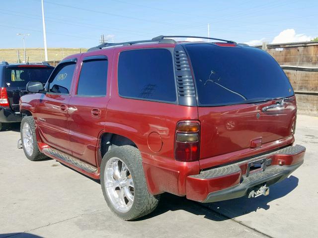 1GKEK63U53J325800 - 2003 GMC YUKON DENA RED photo 3