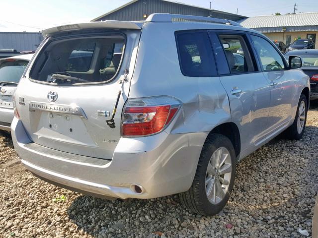 JTEEW44A182014547 - 2008 TOYOTA HIGHLANDER SILVER photo 4