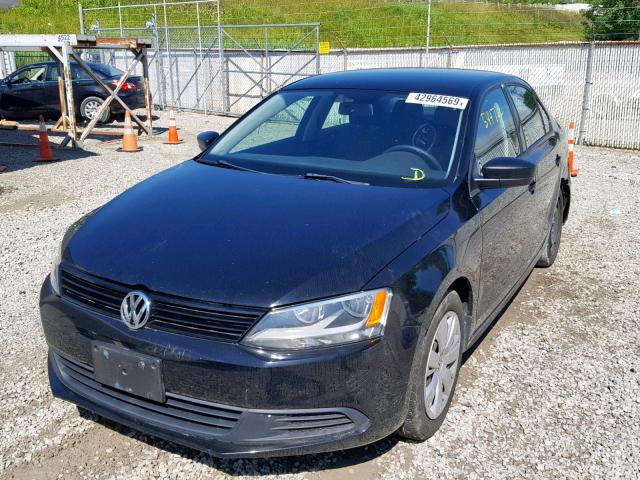 3VW2K7AJ1DM363202 - 2013 VOLKSWAGEN JETTA BASE BLACK photo 2