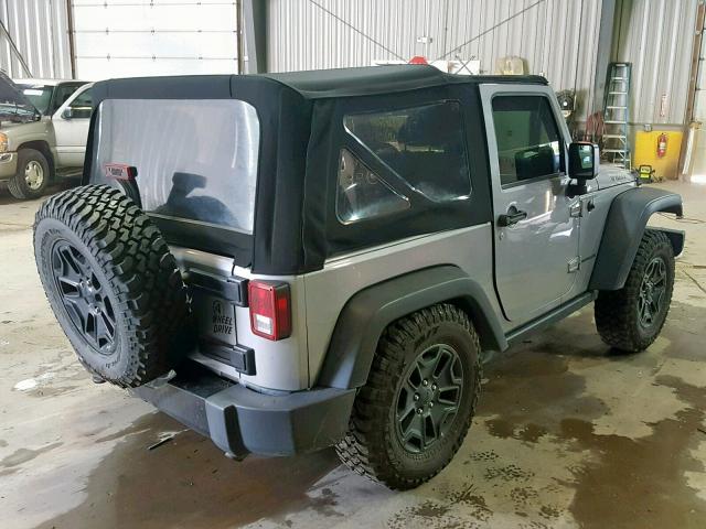 1C4AJWAG1FL757545 - 2015 JEEP WRANGLER S ნაცრისფერი ფოტო 4