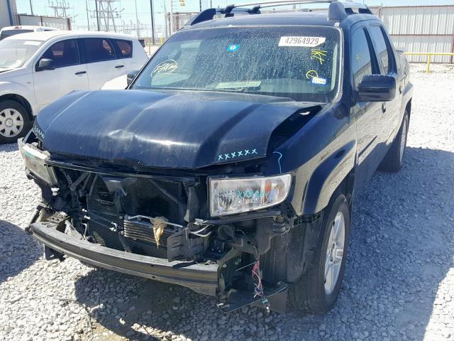 5FPYK1F50CB451240 - 2012 HONDA RIDGELINE BLACK photo 2