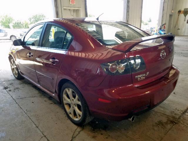 JM1BK323791216754 - 2009 MAZDA 3 S BURGUNDY photo 3