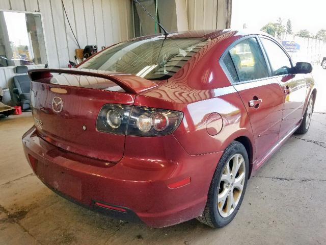 JM1BK323791216754 - 2009 MAZDA 3 S BURGUNDY photo 4