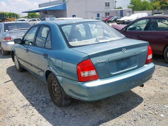 JM1BJ225020499394 - 2002 MAZDA PROTEGE DX TEAL photo 3