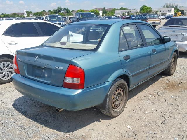 JM1BJ225020499394 - 2002 MAZDA PROTEGE DX TEAL photo 4