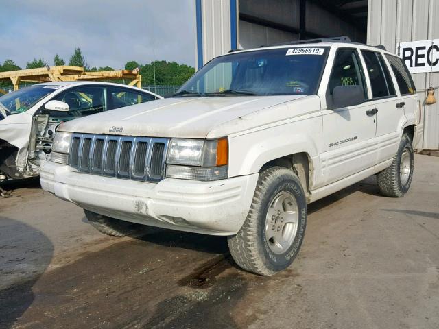 1J4GZ48Y6WC270891 - 1998 JEEP GRAND CHER WHITE photo 2