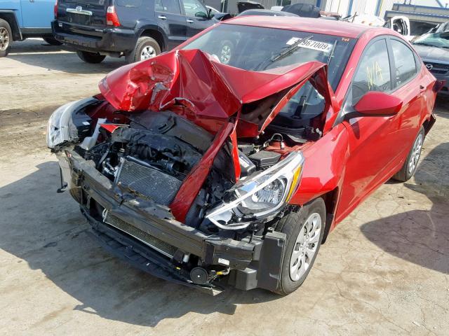 KMHCT4AE5GU016778 - 2016 HYUNDAI ACCENT SE RED photo 2