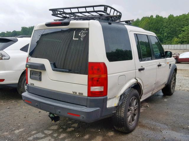 SALAE25478A455469 - 2008 LAND ROVER LR3 SE WHITE photo 4