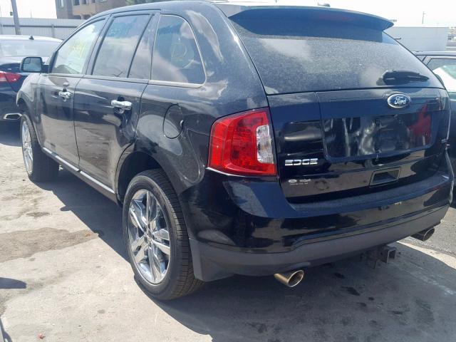 2FMDK3JC5BBB67862 - 2011 FORD EDGE SEL BLACK photo 3