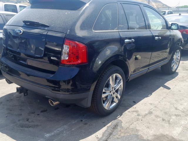 2FMDK3JC5BBB67862 - 2011 FORD EDGE SEL BLACK photo 4