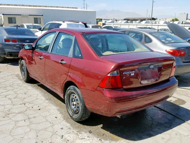 1FAFP34N77W245386 - 2007 FORD FOCUS ZX4 BURGUNDY photo 3