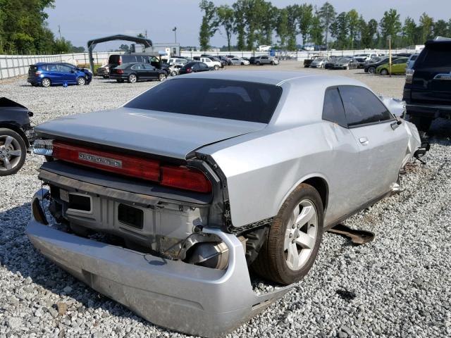 2C3CDYAG1CH181304 - 2012 DODGE CHALLENGER SILVER photo 4