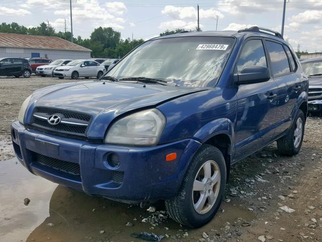 KM8JM12B05U081915 - 2005 HYUNDAI TUCSON GL BLUE photo 2