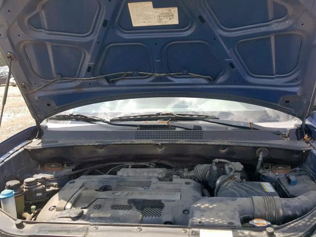 KM8JM12B05U081915 - 2005 HYUNDAI TUCSON GL BLUE photo 7