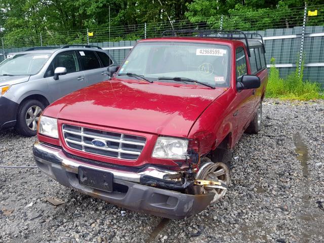 1FTYR10D53TA19731 - 2003 FORD RANGER RED photo 2