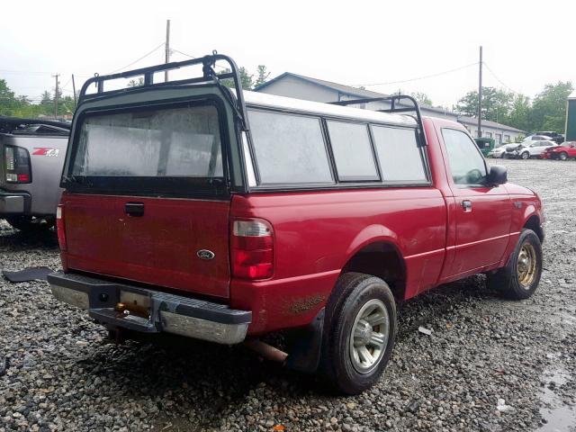 1FTYR10D53TA19731 - 2003 FORD RANGER RED photo 4