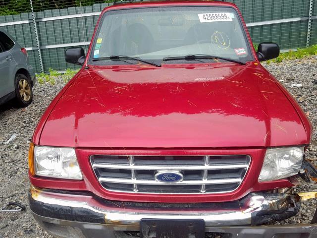 1FTYR10D53TA19731 - 2003 FORD RANGER RED photo 7