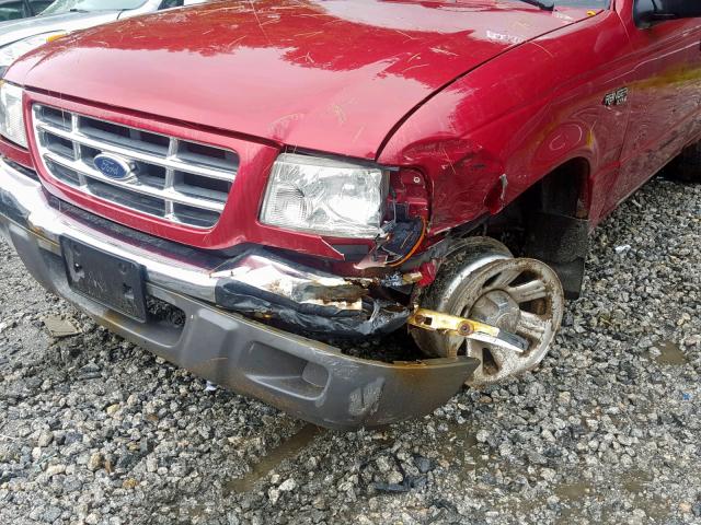 1FTYR10D53TA19731 - 2003 FORD RANGER RED photo 9