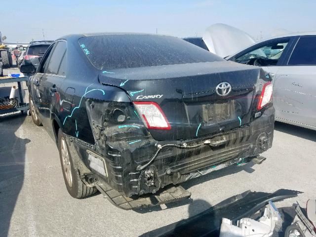 4T1BB46K79U105204 - 2009 TOYOTA CAMRY HYBR BLACK photo 3