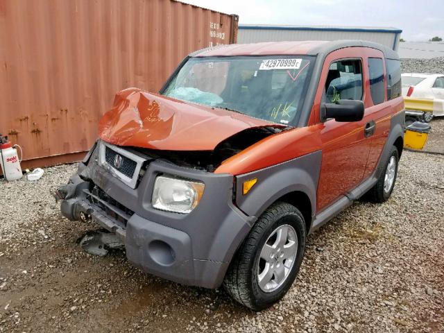 5J6YH18675L001026 - 2005 HONDA ELEMENT EX ORANGE photo 2